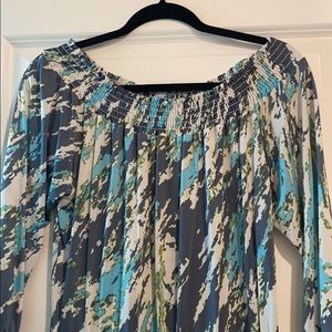 Off the shoulder Veronica M romper, size L.